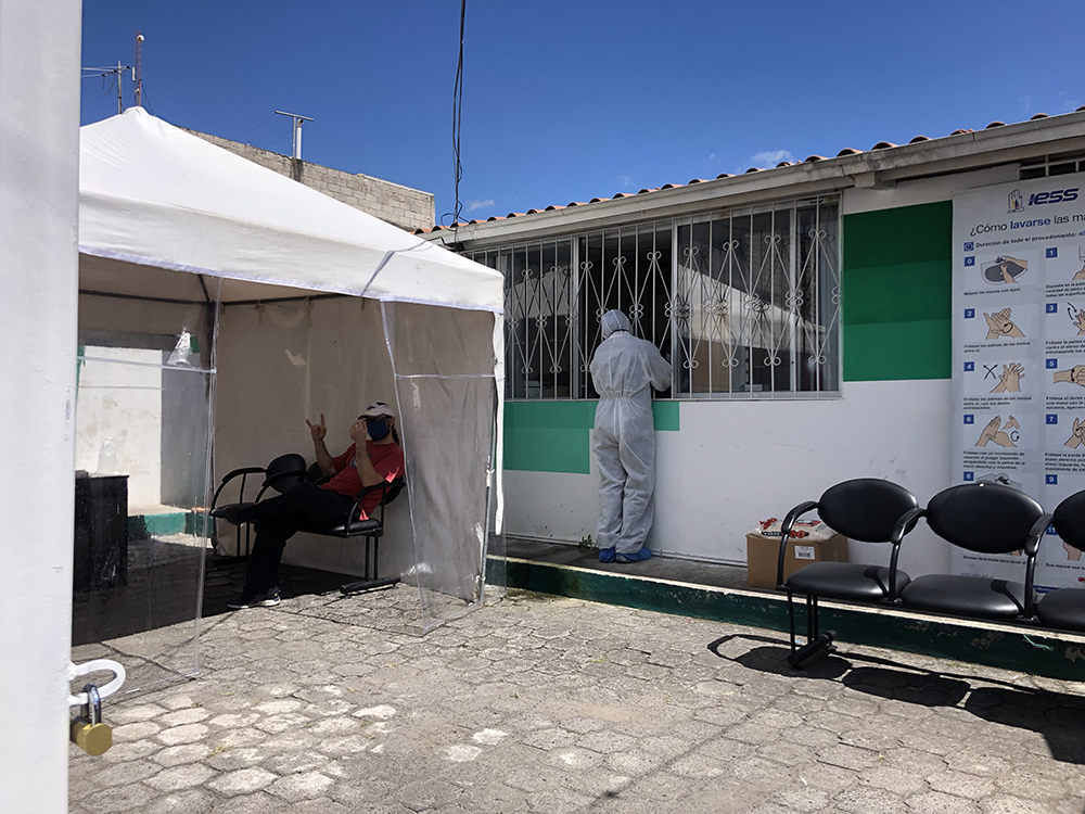 Cotacachi IESS Medical Clinic where Roger gets his arm patched up after being bit by a dog.